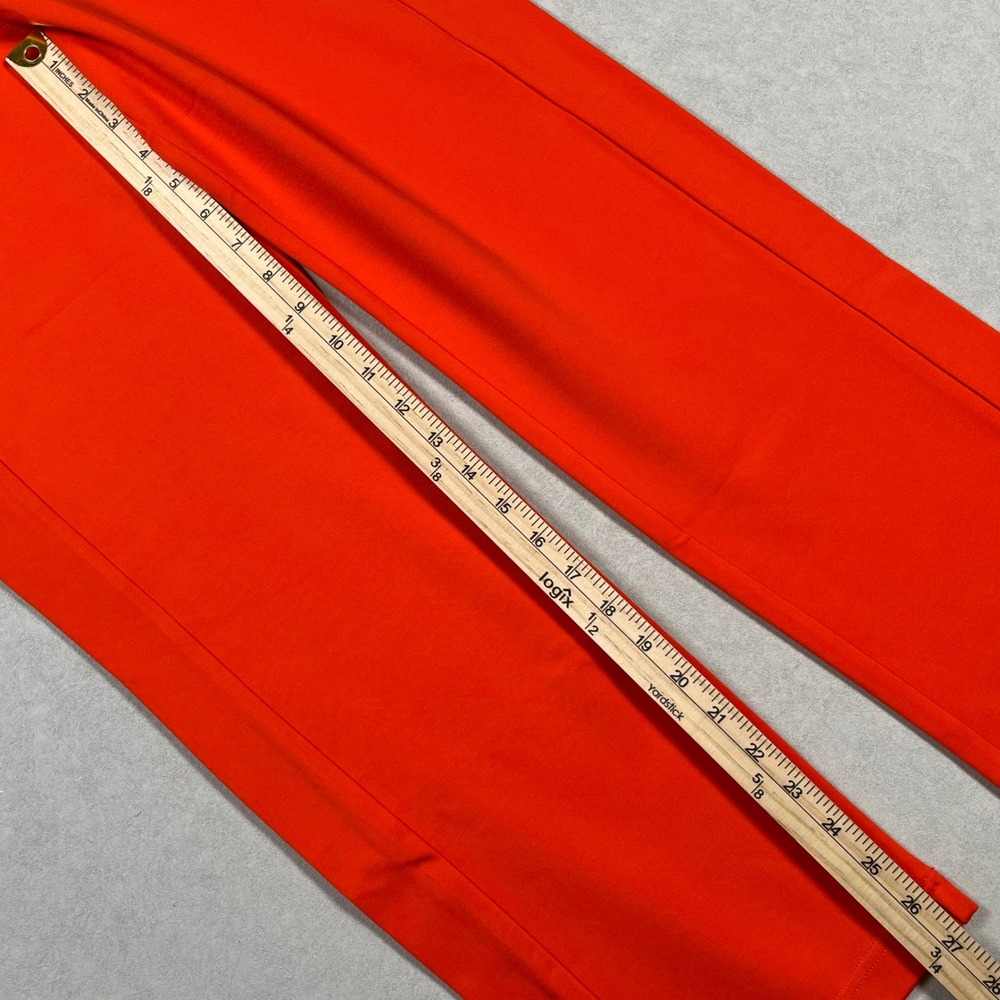 Betabrand Monroe Crop Straight Trouser Pants Women Size M Orange Colorful Preppy - Picture 7 of 7